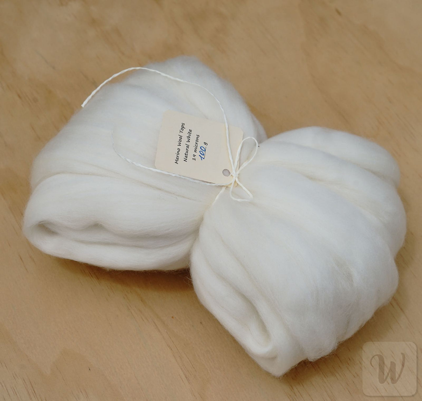 Australian Merino Wool Tops roving / Extra fine / 19 microns / Undyed Natural White / Premium quality wool for spinning, needle and wet felting / DHG