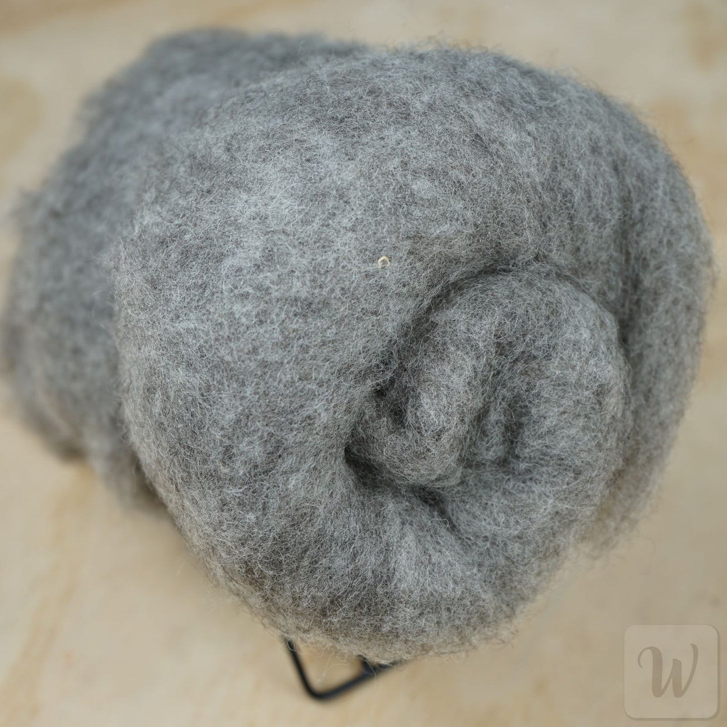 Bergschaf Felting Wool Batt / Undyed Natural Grey Colour / Carded wool for needle and wet felting / 33 microns / DHG