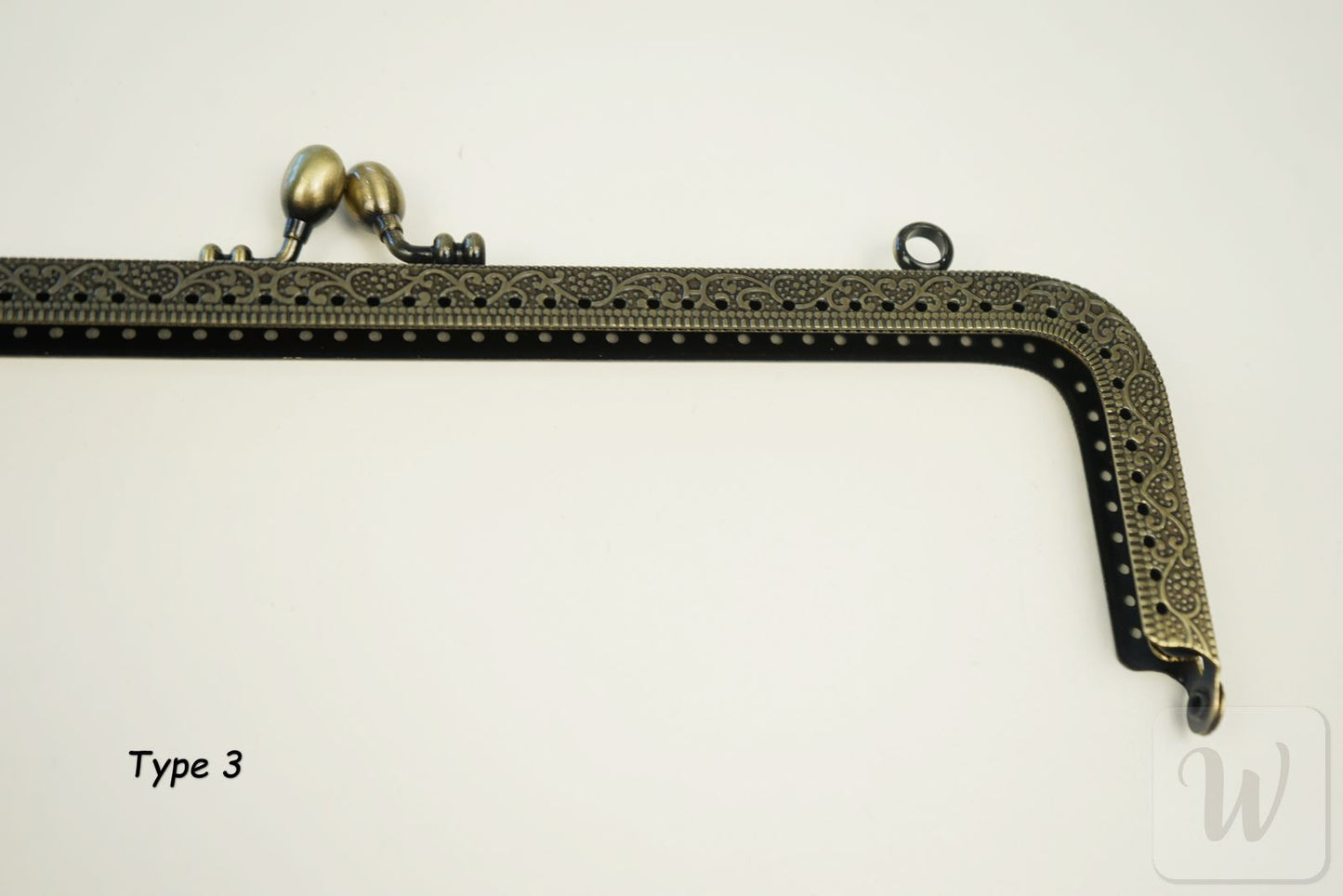 Metal Purse Frame / Bag Frame with Handle – 25 cm – DIY Clutch Hardware / Bronze