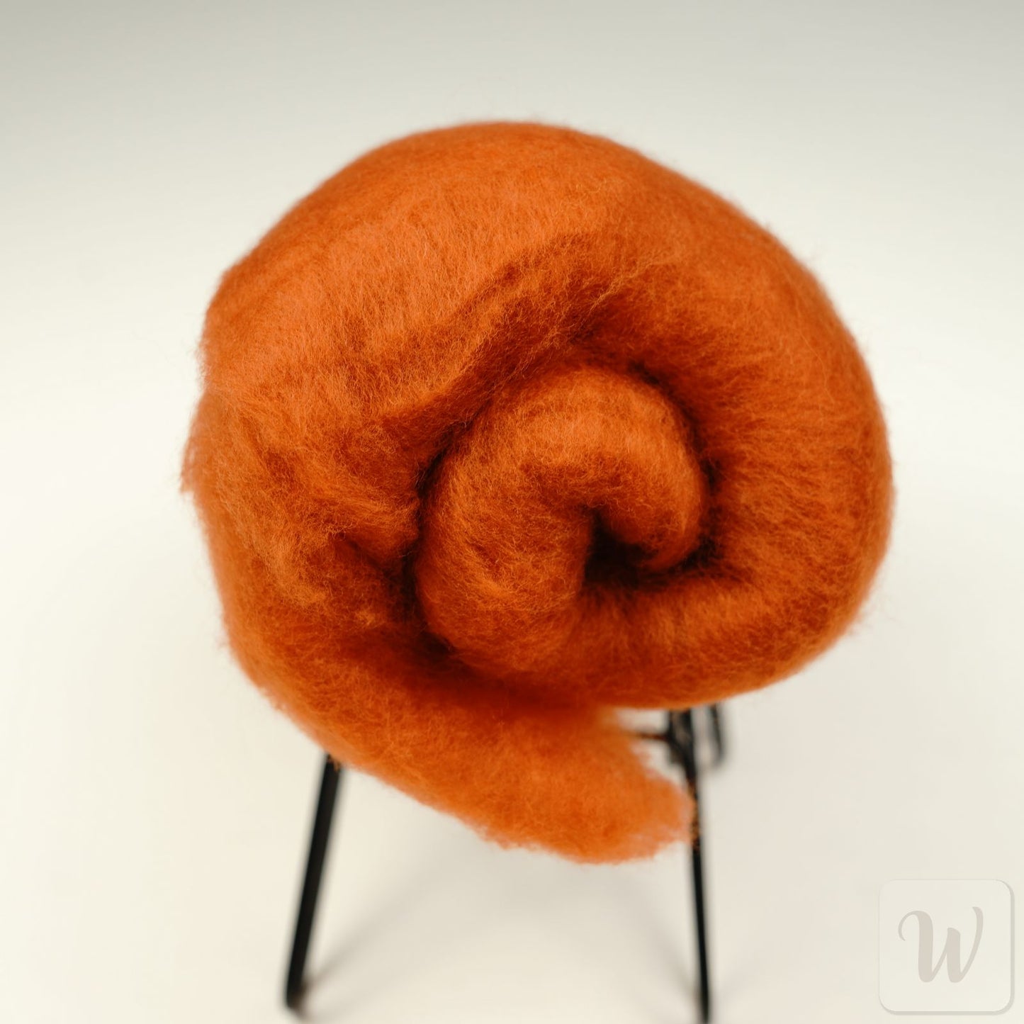 Rust colour extra fine merino wool - soft light airy fiber for needle wet felting miniatures and delicate projects