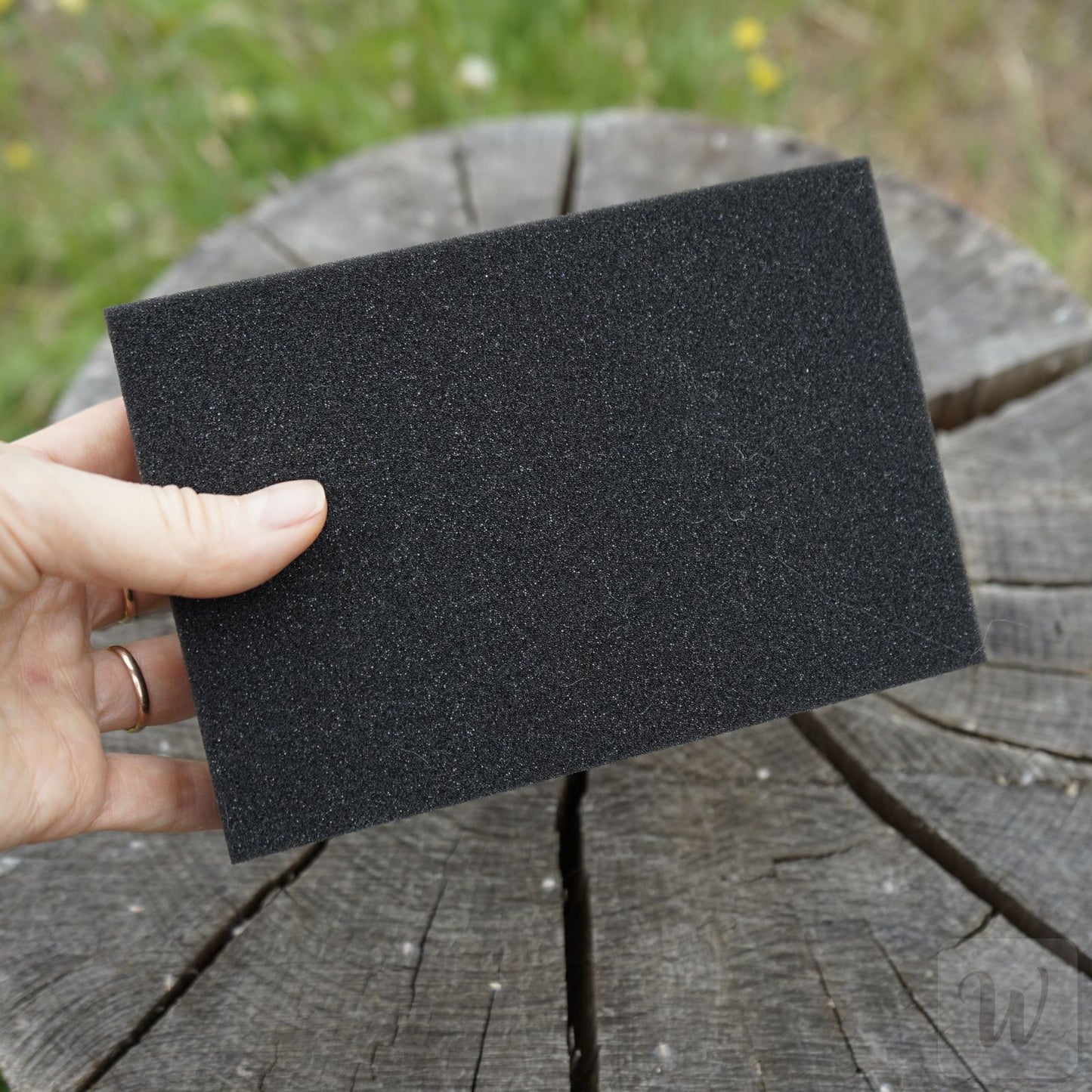 High density needle felting foam mat, 15cm x 10cm x 4cm, durable 2-sided felting pad base