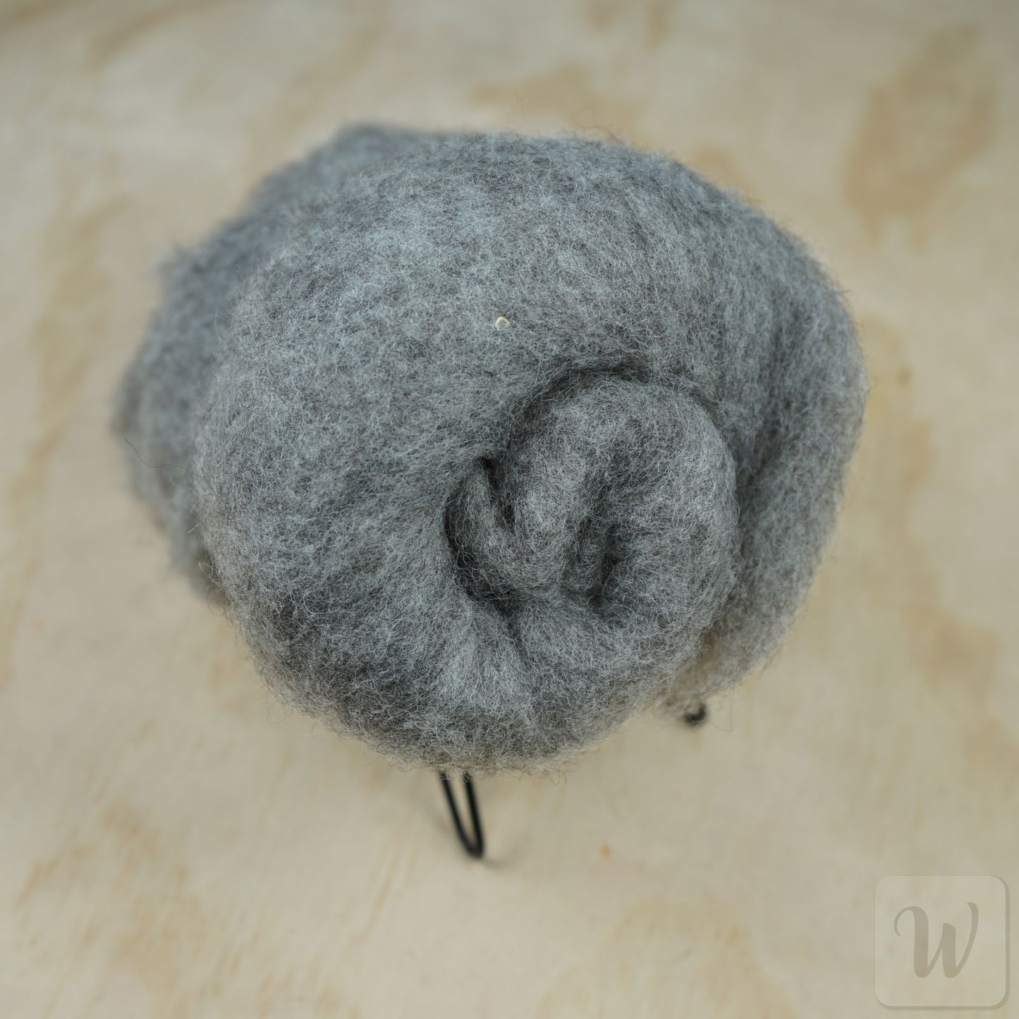 Bergschaf Felting Wool Batt / Undyed Natural Grey Colour / Carded wool for needle and wet felting / 33 microns / DHG