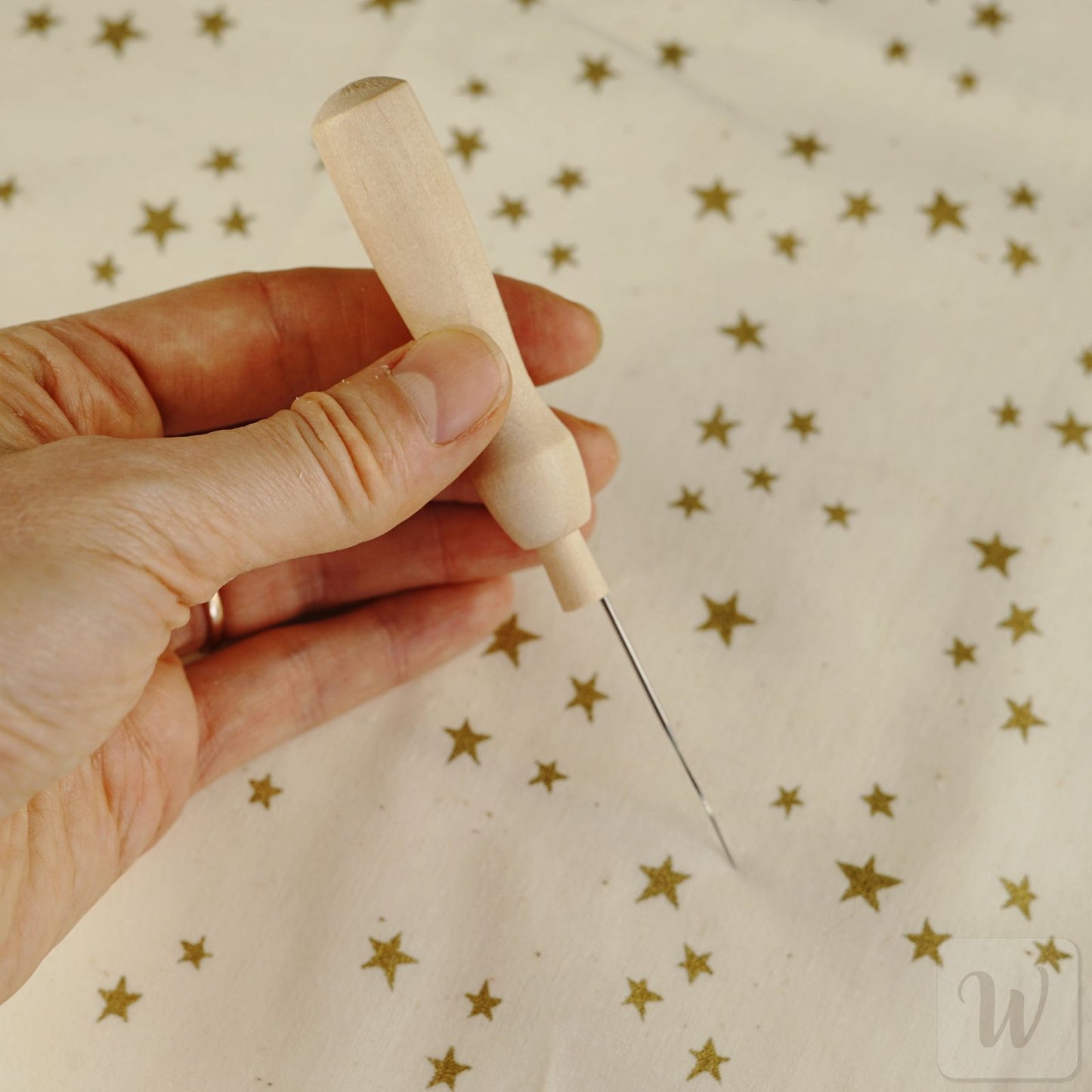 Two Wooden Holders & Leather Finger Cots