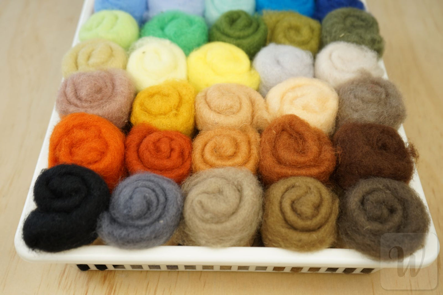 40 Colour Felting Set – Carded Maori Wool, Needle & Wet Felting, 200g