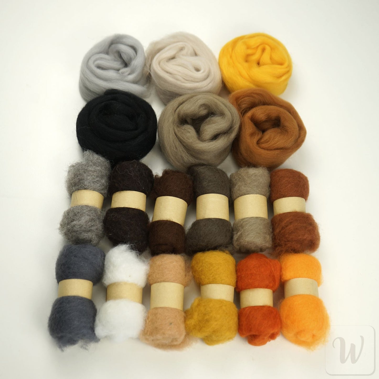 Needle Felting Starter Kit – Animal Colours - 12 needles - Tools