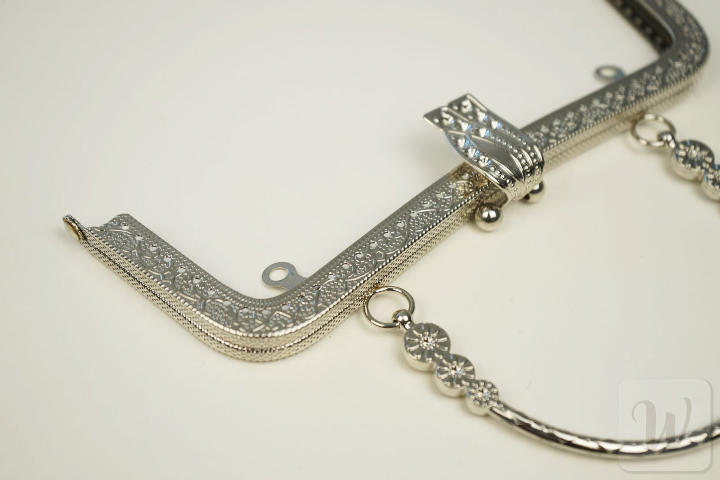 Metal Purse Frame / Bag Frame with Handle – 20 cm  – DIY Clutch Hardware / Bronze and Silver