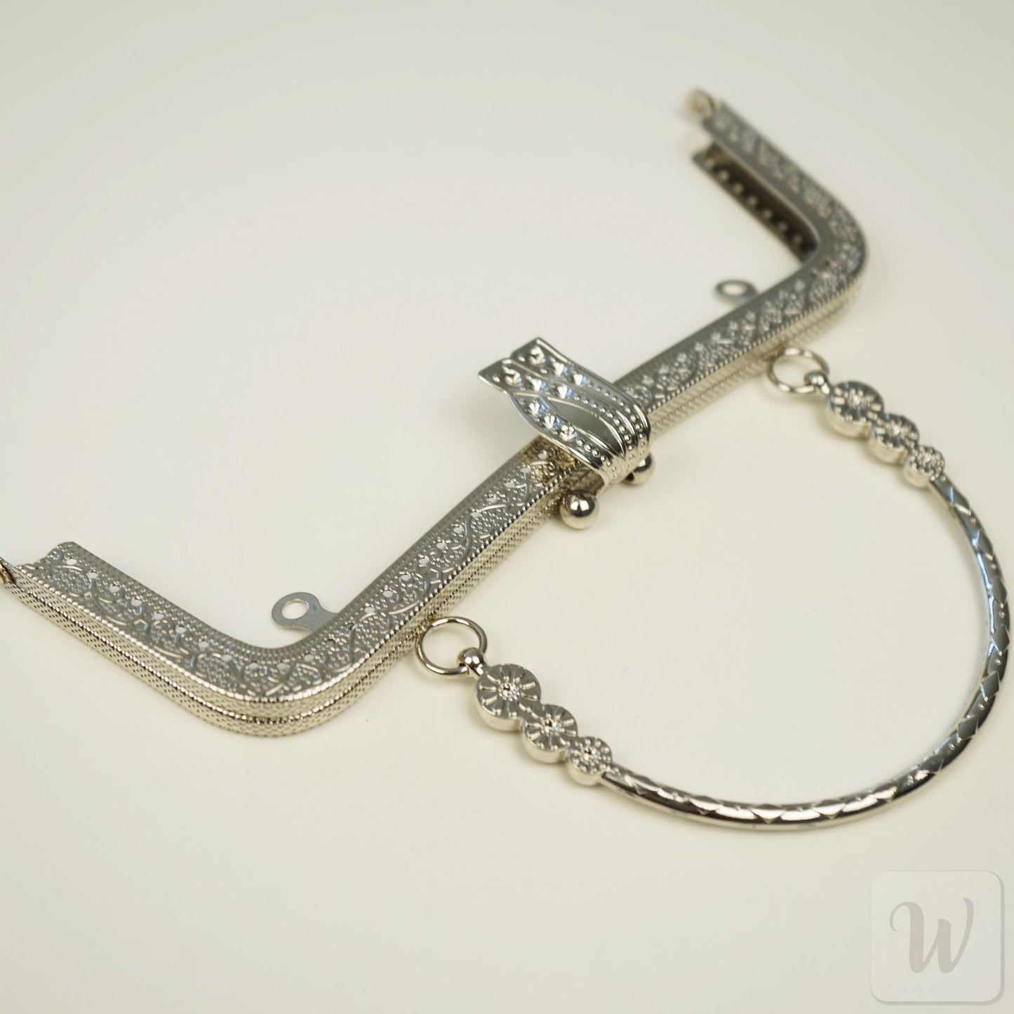 Metal Purse Frame / Bag Frame with Handle – 20 cm  – DIY Clutch Hardware / Bronze and Silver
