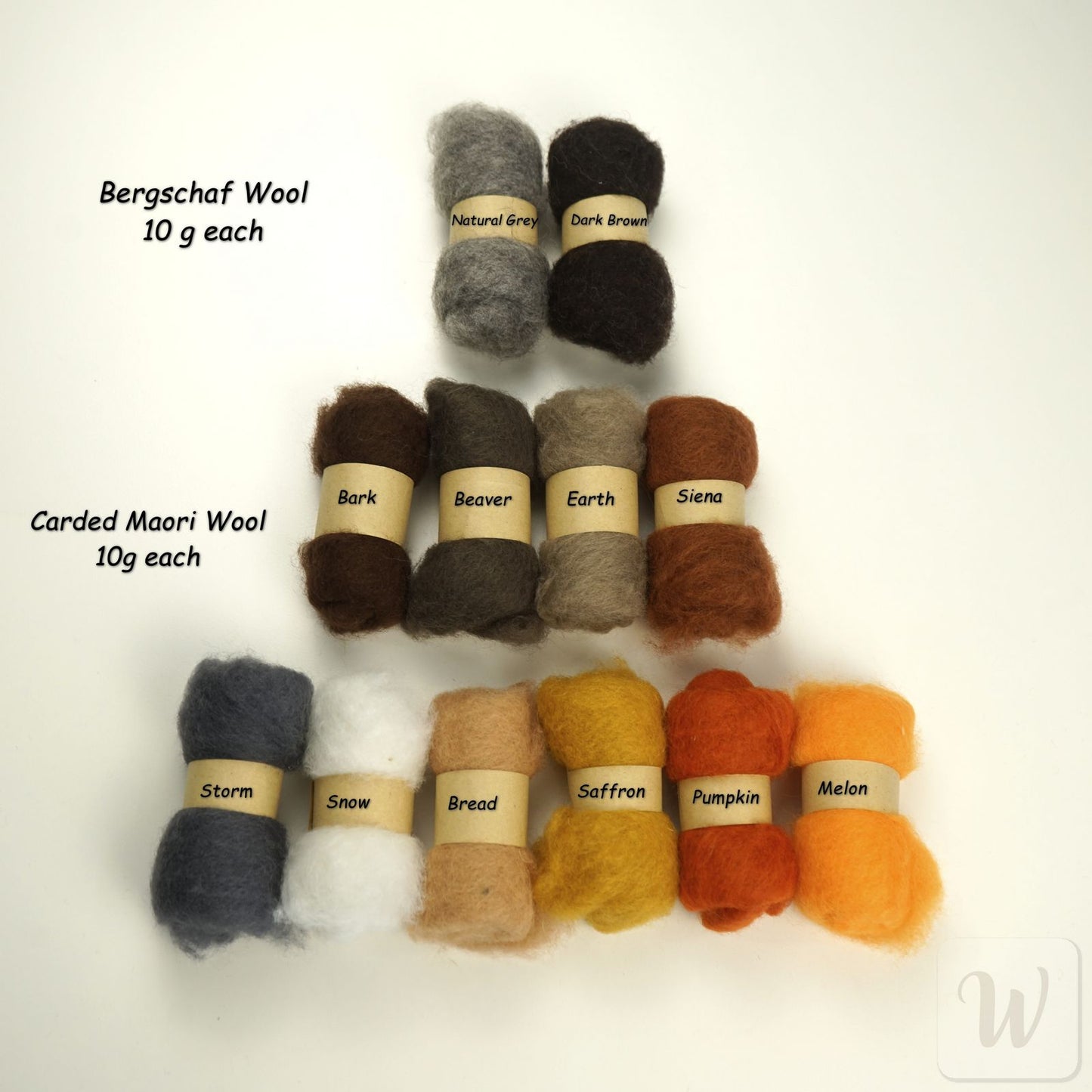 Needle Felting Starter Kit – Animal Colours - 12 needles - Tools