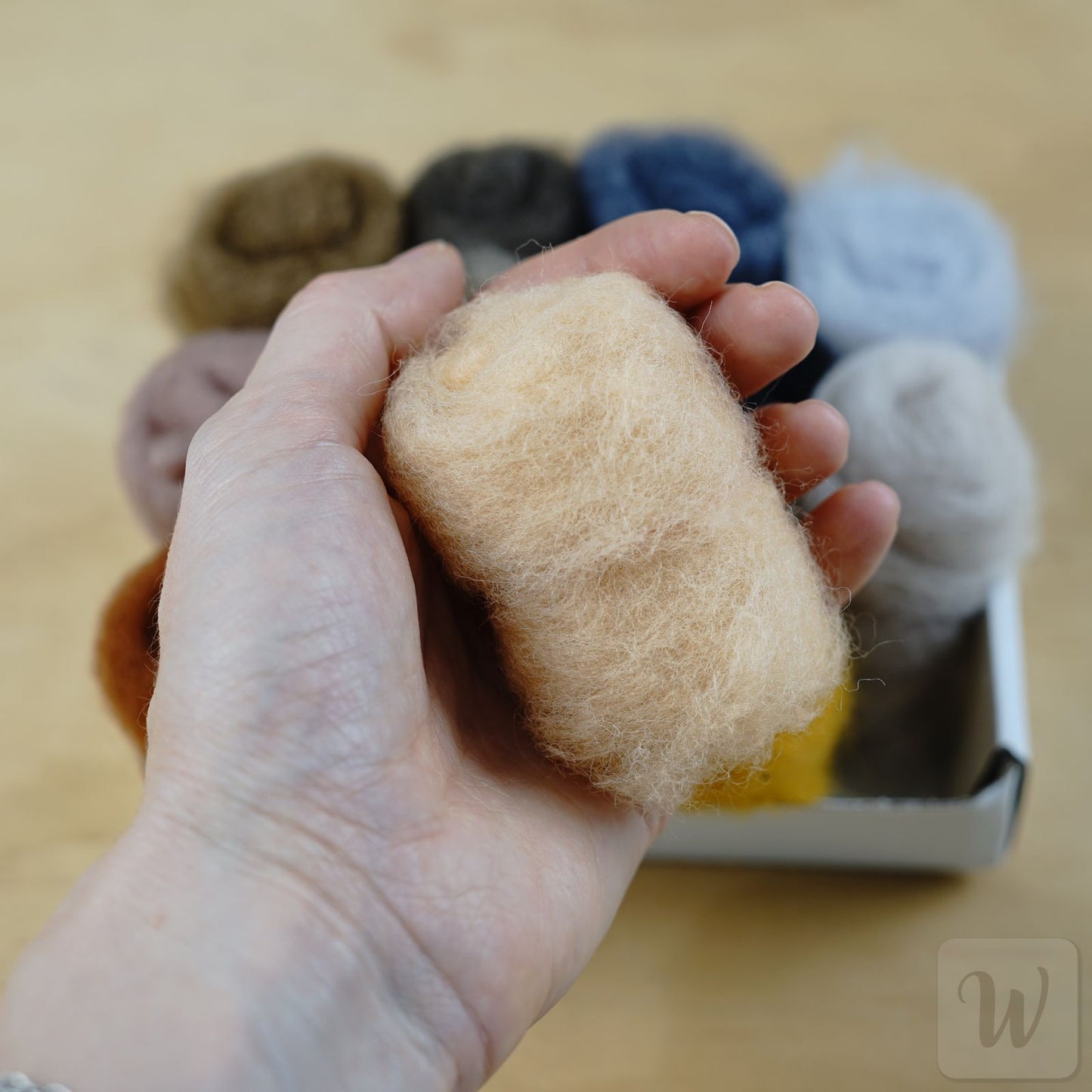 Needle Felting Beginner Kit 28pcs: 12 wool colours+8 needles and basic tools