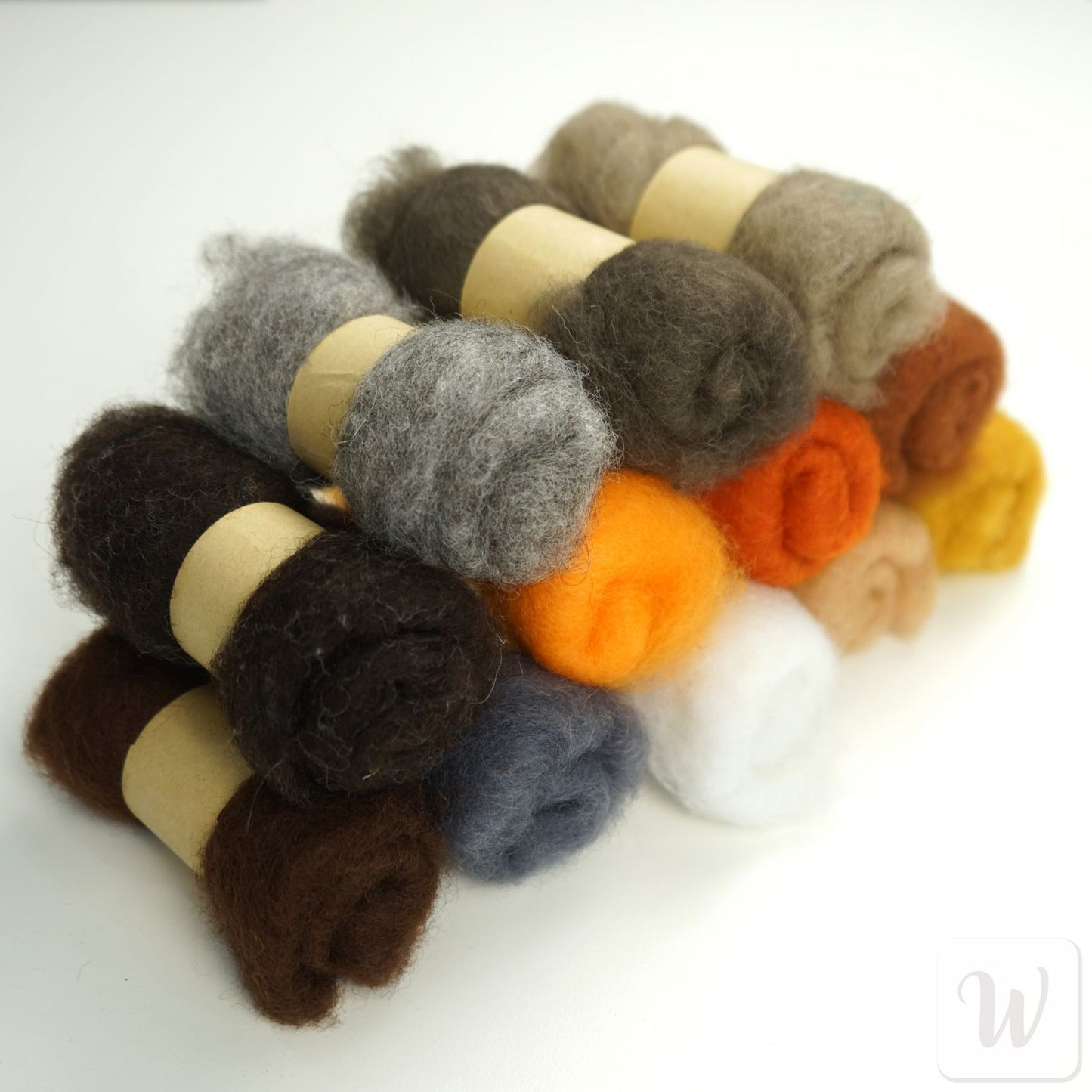 Needle Felting Starter Kit – Animal Colours - 12 needles - Tools
