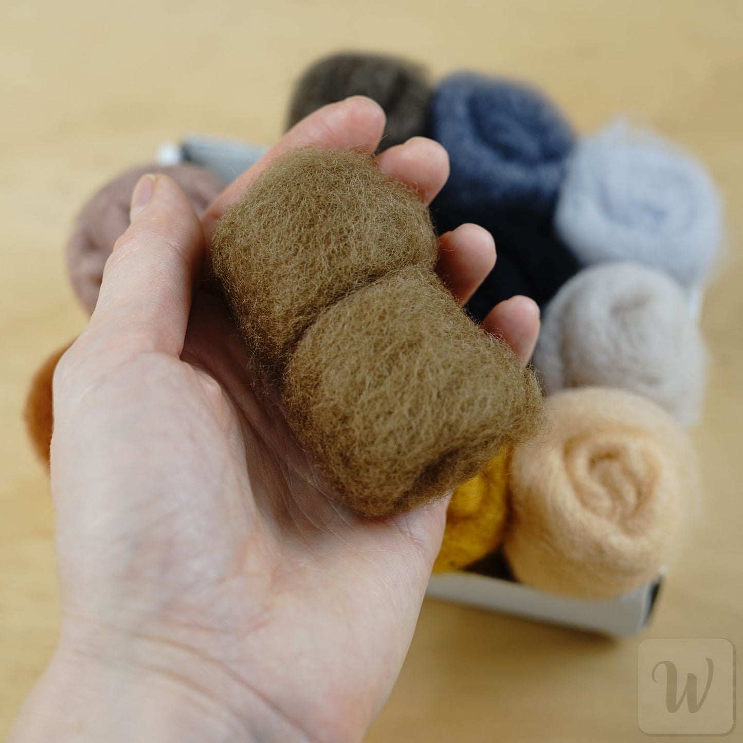 Needle Felting Beginner Kit 28pcs: 12 wool colours+8 needles and basic tools