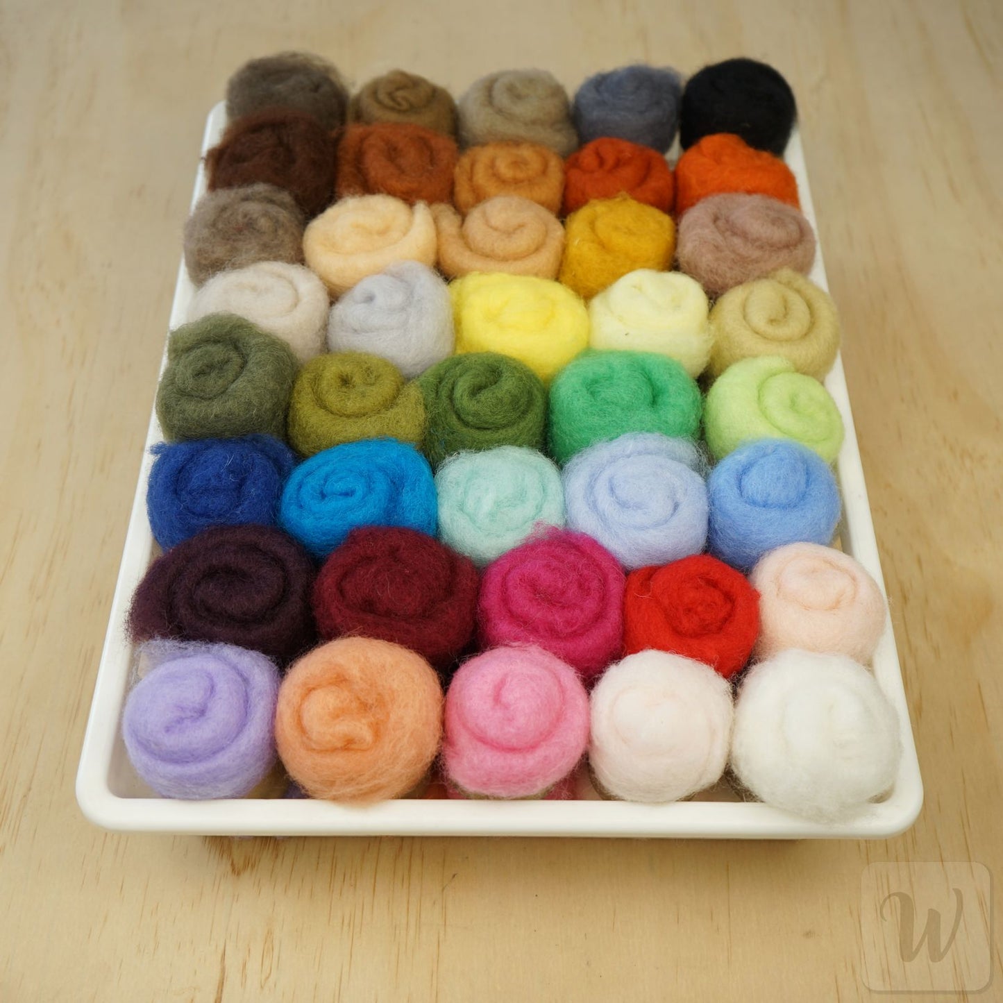 40 Colour Felting Set – Carded Maori Wool, Needle & Wet Felting, 200g