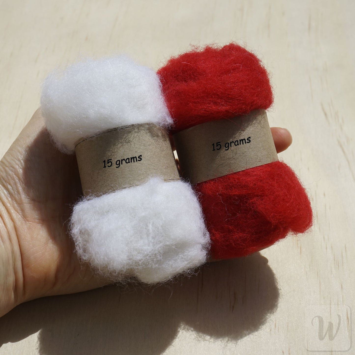 Carded Maori Felting Wool 12 Colours Set – Vivid Mix / for needle and wet felting, DHG