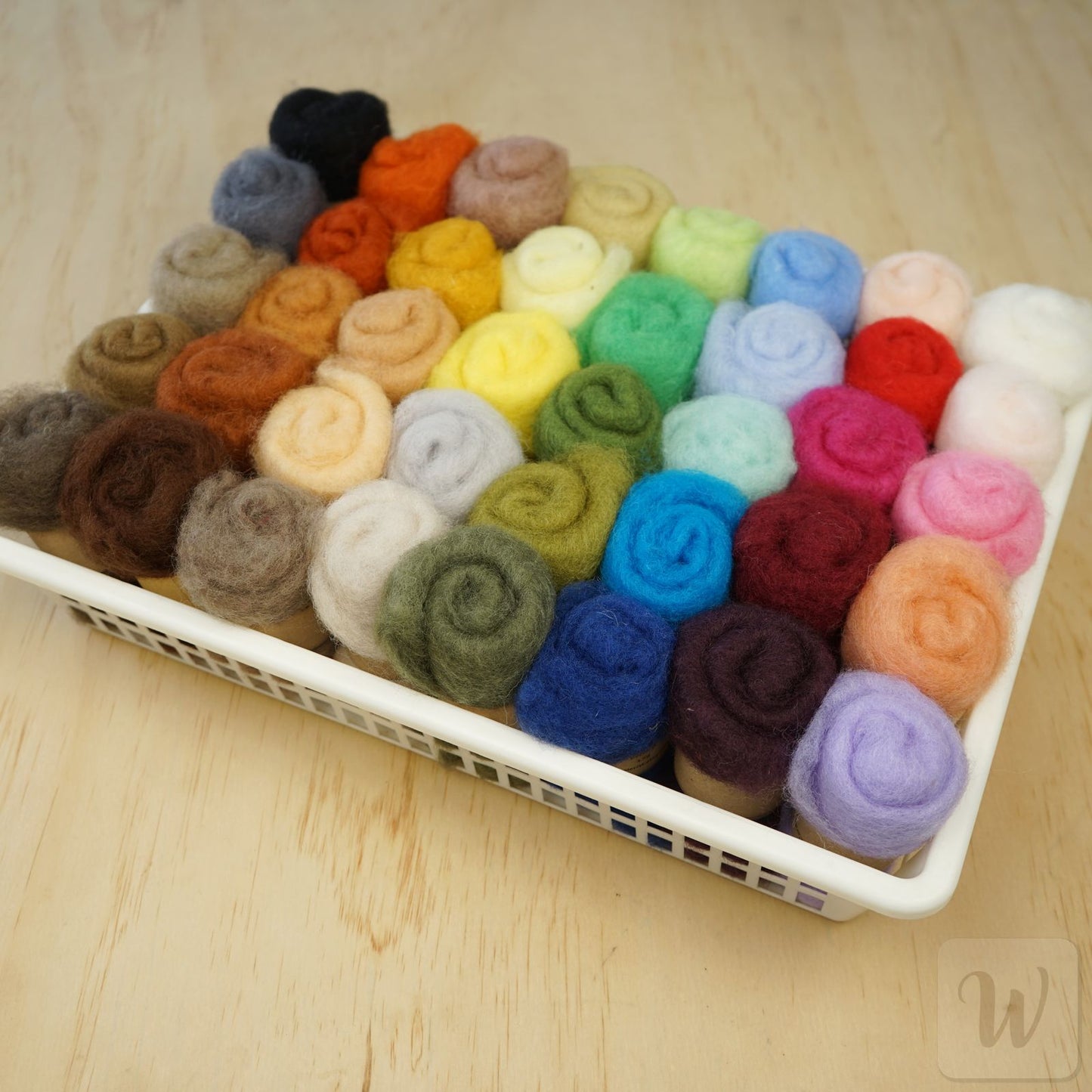 40 Colour Felting Set – Carded Maori Wool, Needle & Wet Felting, 200g
