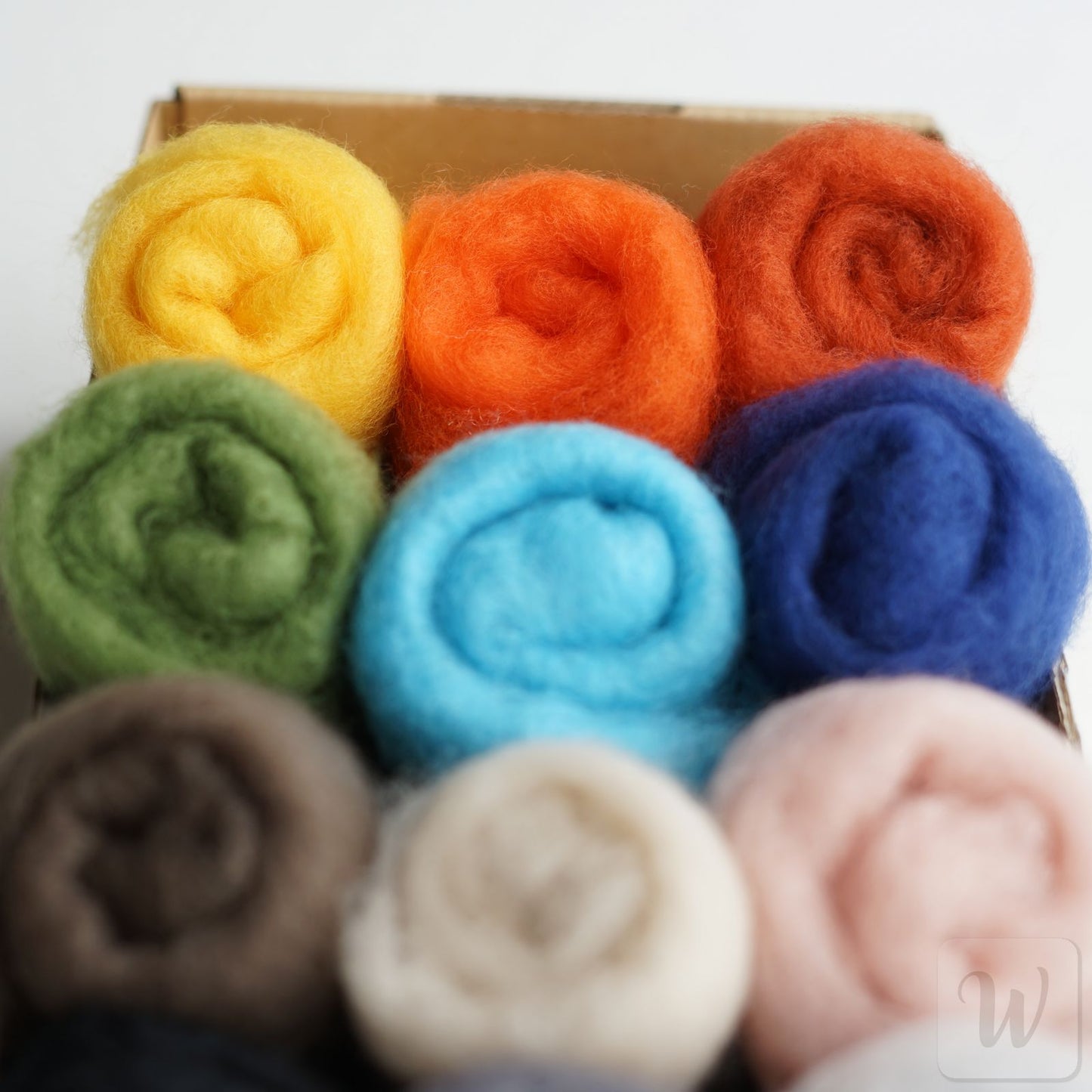 Extra Fine Merino 12 Colours Wool Set / Super Soft Carded Felting Wool / 19 microns / Perfect for Delicate and Detailed felting / DHG