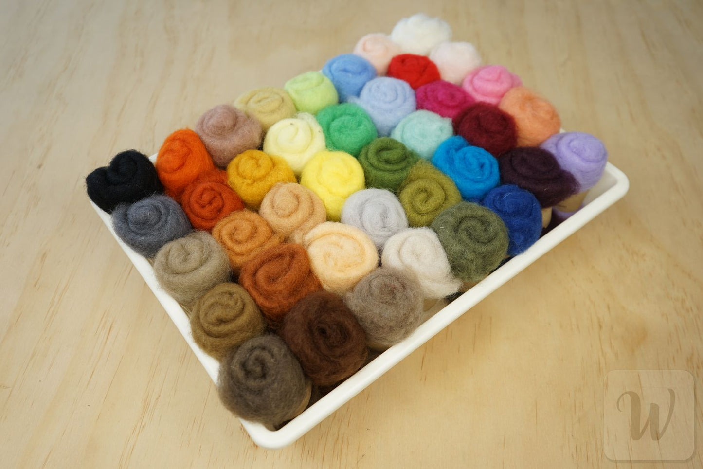40 Colour Felting Set – Carded Maori Wool, Needle & Wet Felting, 200g