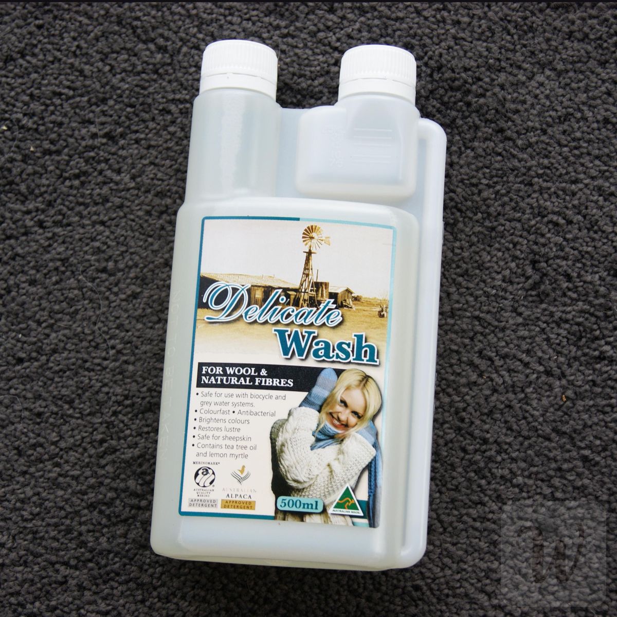 Delicate Wash for Wool & Natural Fibres – Gentle Eco-Friendly Care / 500ml /  'Merinomark' and 'Australian Alpaca' approved