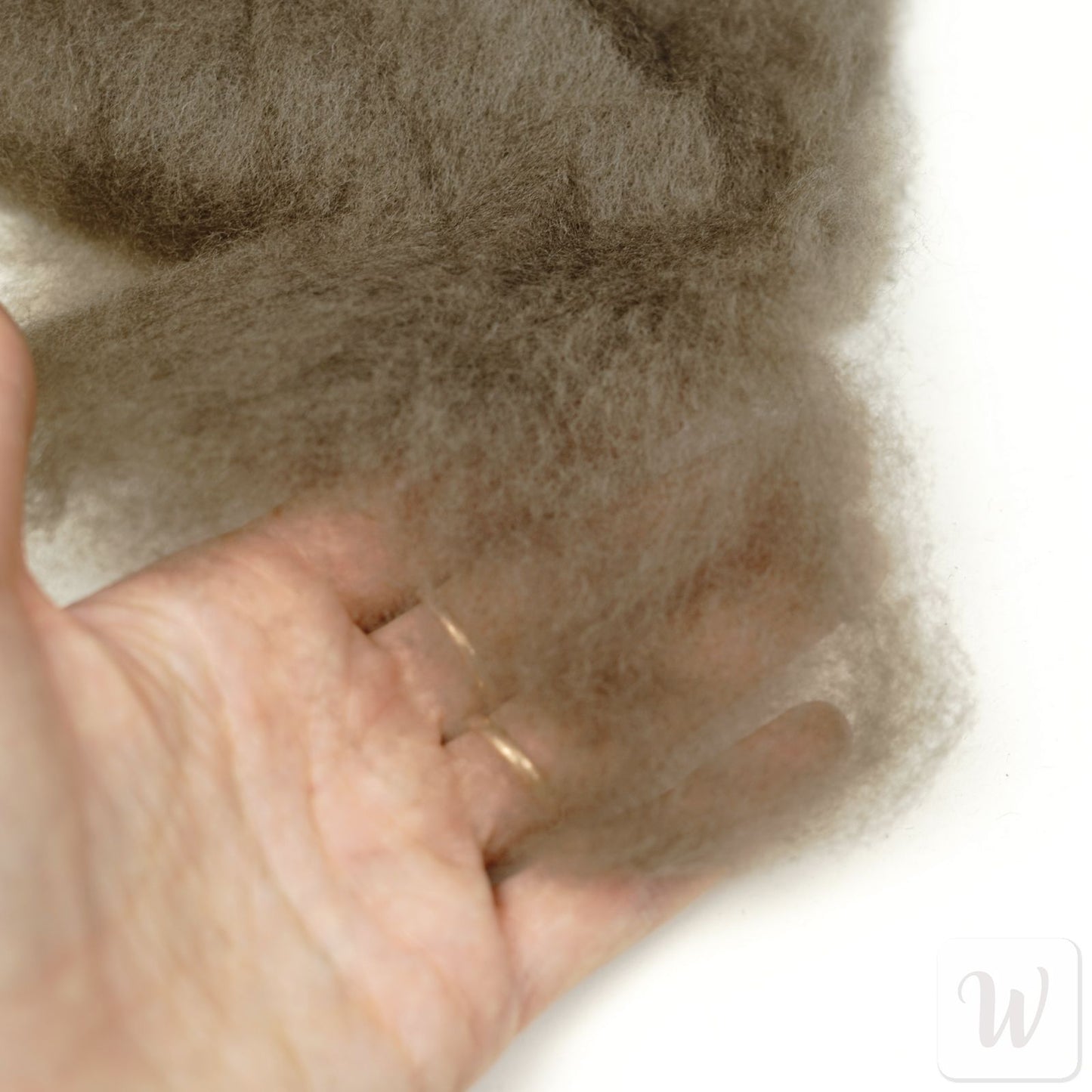 Extra Fine Carded Merino Wool / Beaver / Super Soft Felting Wool / 50g / 19 microns / Perfect for Delicate and Detailed felting / DHG