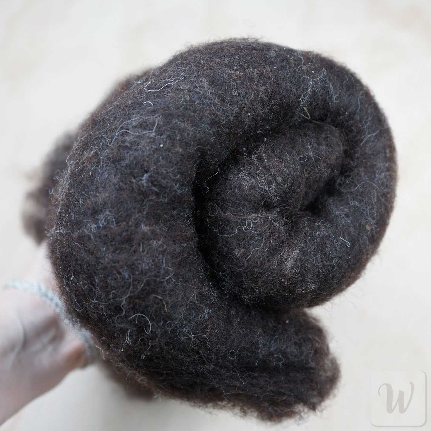 Bergschaf Felting Wool Batt / Undyed Natural Dark Brown Colour / Carded wool for needle and wet felting / 33 microns / DHG (Copy)