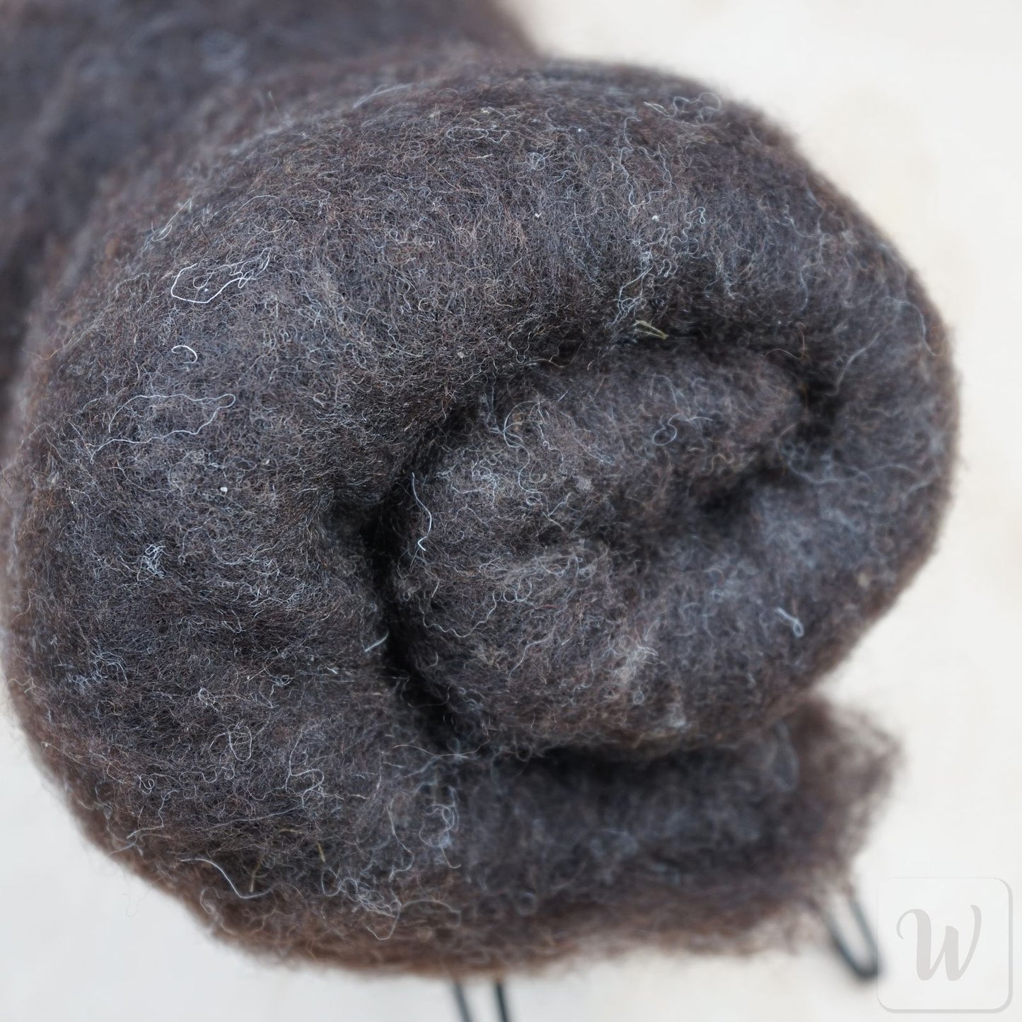 Bergschaf Felting Wool Batt / Undyed Natural Dark Brown Colour / Carded wool for needle and wet felting / 33 microns / DHG (Copy)