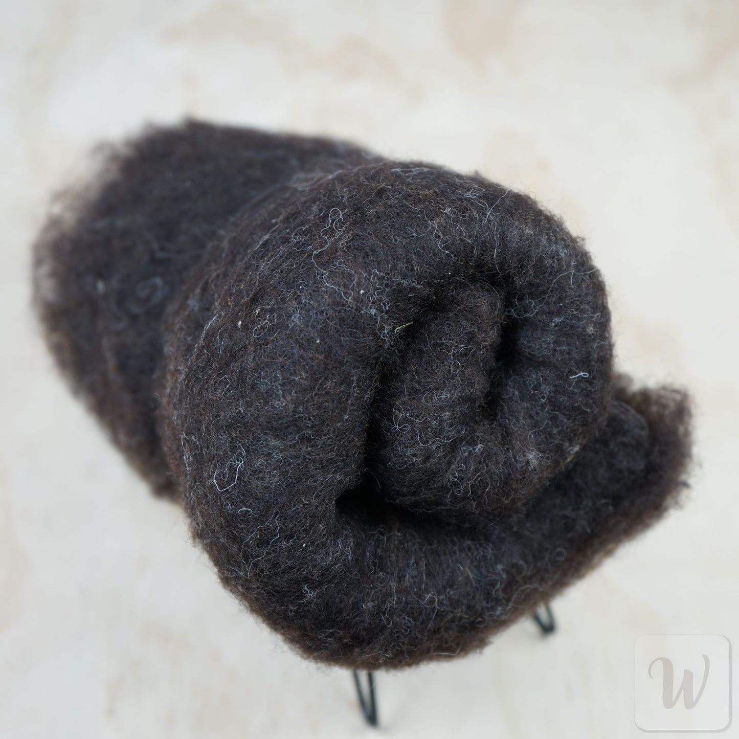 Bergschaf Felting Wool Batt / Undyed Natural Dark Brown Colour / Carded wool for needle and wet felting / 33 microns / DHG (Copy)
