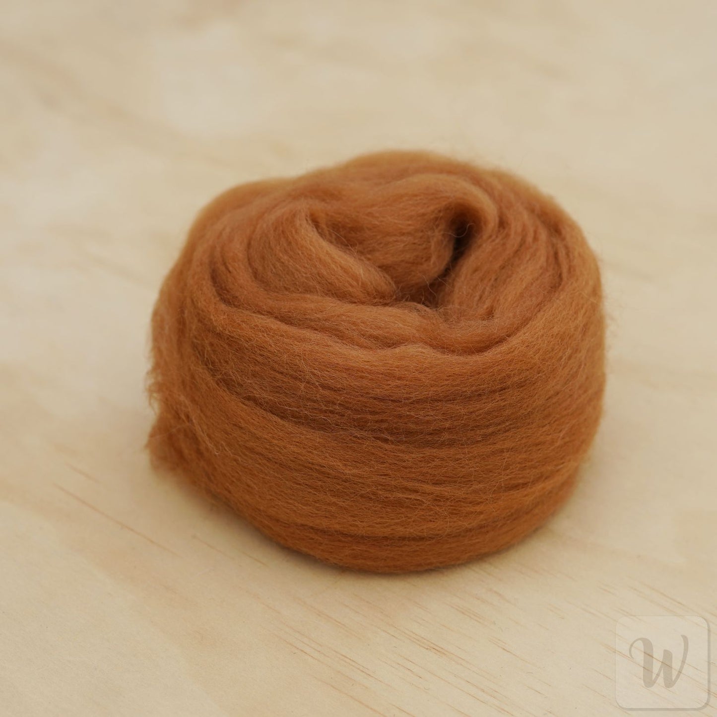 Premium Corriedale Wool Tops roving Cinnamon, 50g, great for spinning, weaving, needle and wet felting, bright and soft, DHG