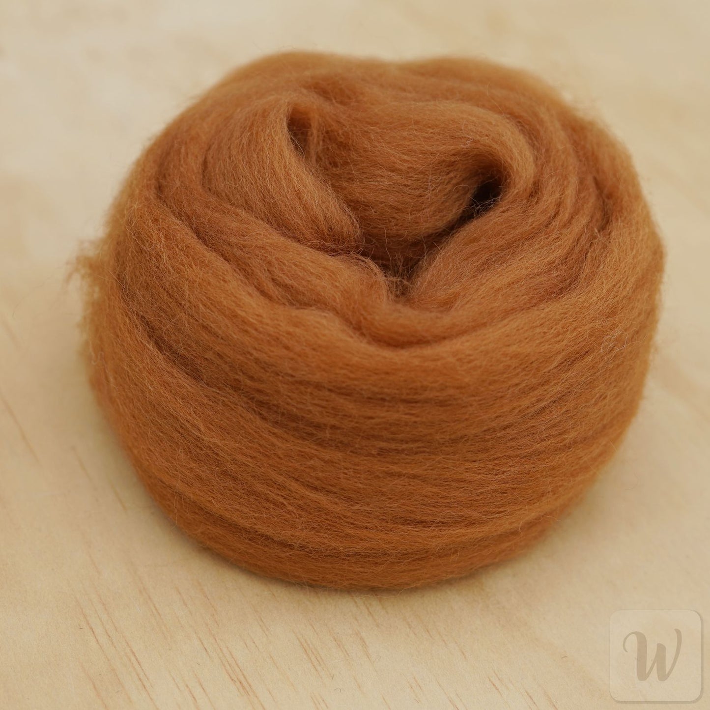Premium Corriedale Wool Tops roving Cinnamon, 50g, great for spinning, weaving, needle and wet felting, bright and soft, DHG