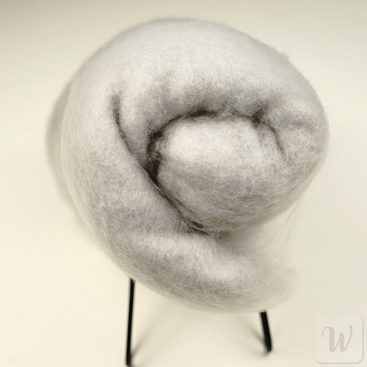 50g cloud white merino felting wool, ultra-soft 19-micron fiber for delicate needle felting