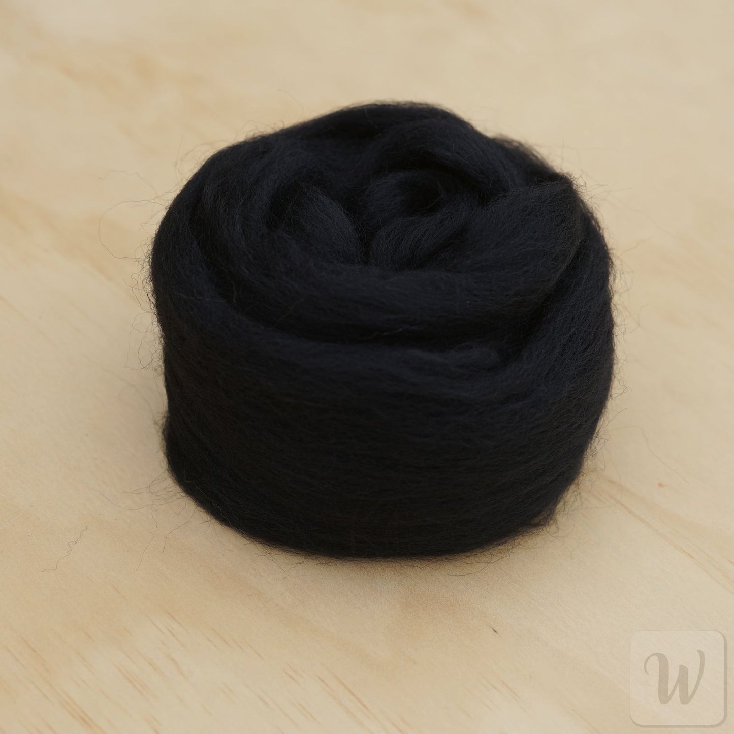 Premium Corriedale Wool Tops roving Black, 50g, the best wool for spinning, weaving, needle and wet felting, bright and soft, DHG