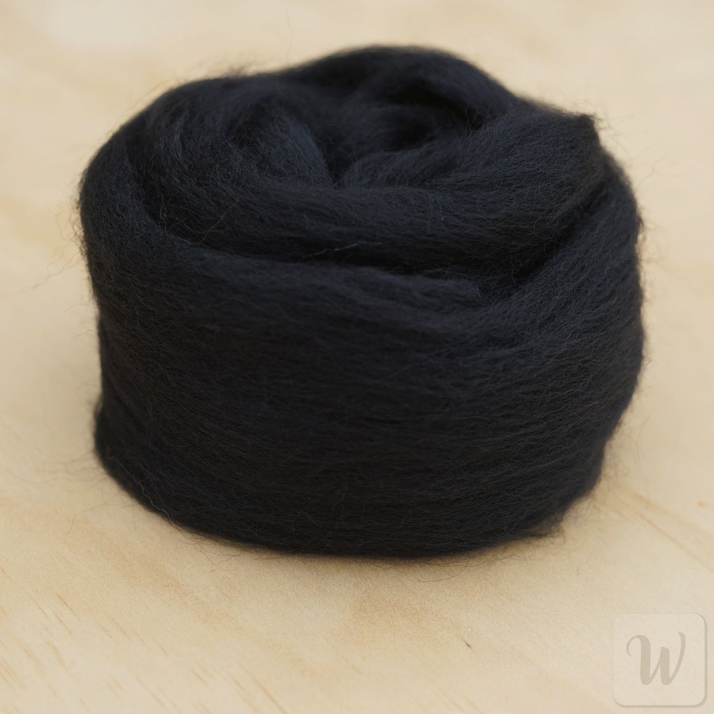 Premium Corriedale Wool Tops roving Black, 50g, the best wool for spinning, weaving, needle and wet felting, bright and soft, DHG
