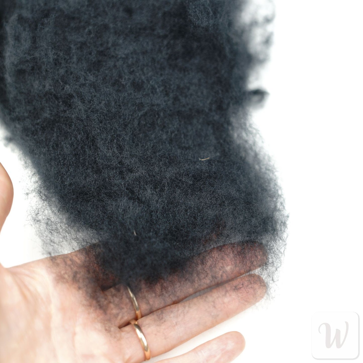 Extra Fine Carded Merino Wool / Dark / Super Soft Felting Wool / 50g / 19 microns / Perfect for Delicate and Detailed felting / DHG