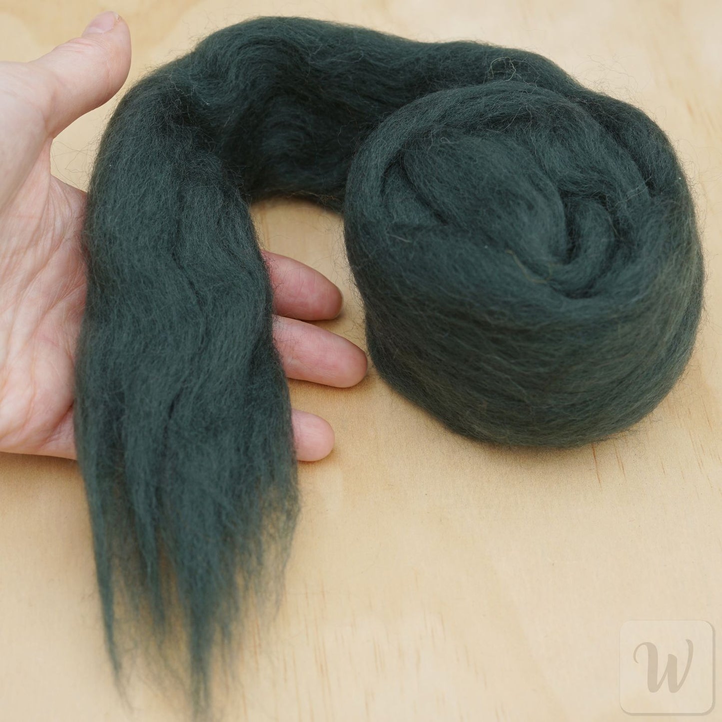 Premium Corriedale Wool Tops roving Fir, 50g, the best wool for spinning, weaving, needle and wet felting, bright and soft, DHG