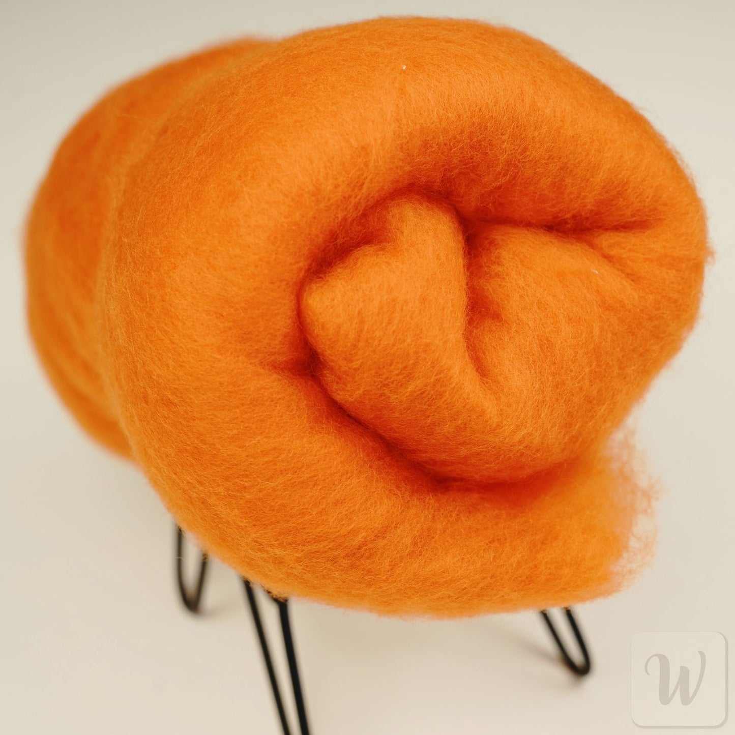 Extra Fine Carded Merino Wool / Orange / Super Soft Felting Wool / 50g / 19 microns / Perfect for Delicate and Detailed felting / DHG