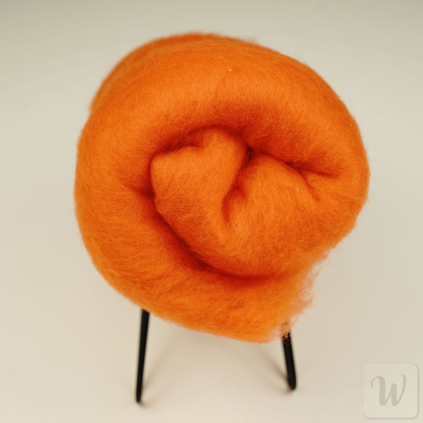 Extra Fine Carded Merino Wool / Orange / Super Soft Felting Wool / 50g / 19 microns / Perfect for Delicate and Detailed felting / DHG