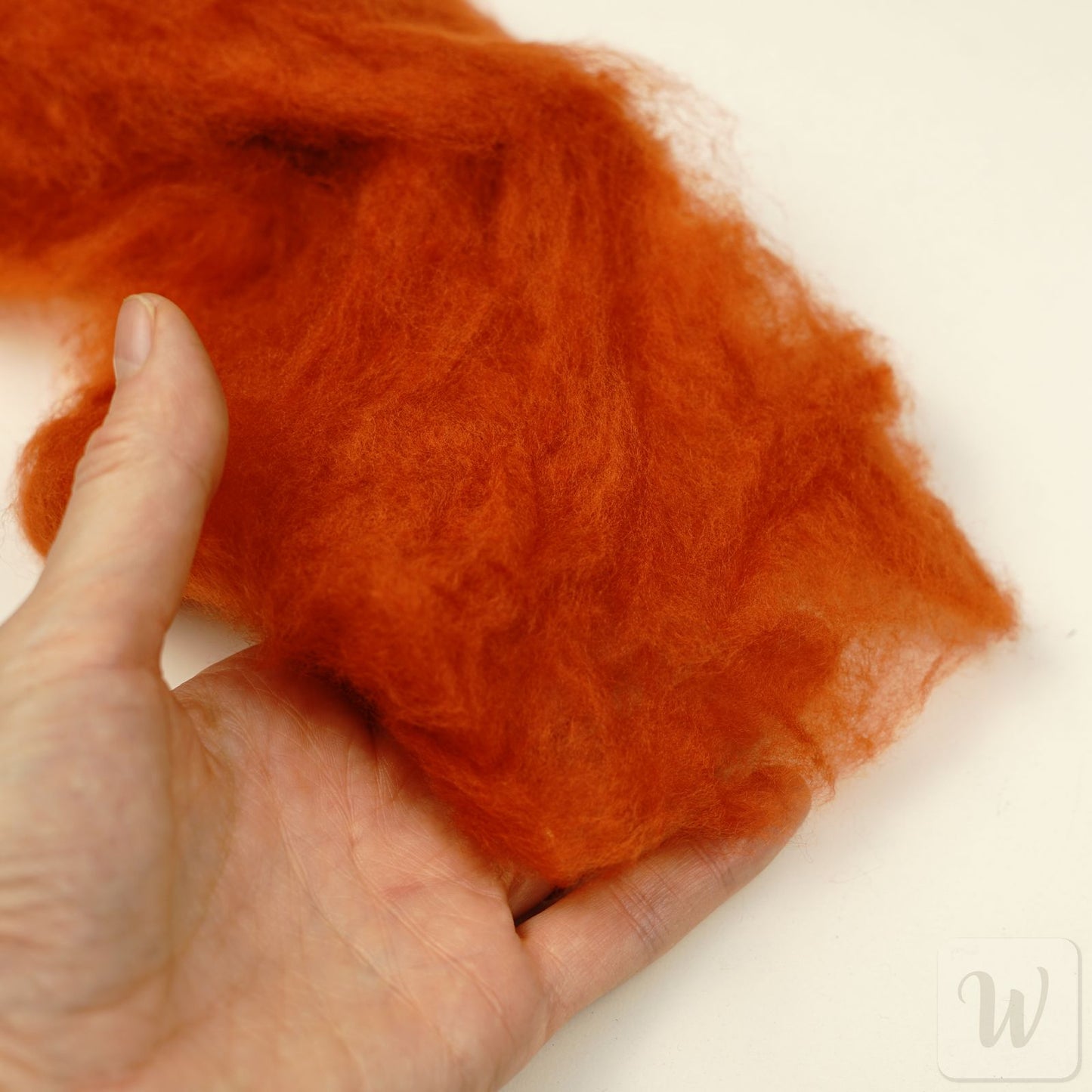 Extra Fine Carded Merino Wool / Rust / Super Soft Felting Wool / 50g / 19 microns / Perfect for Delicate and Detailed felting / DHG