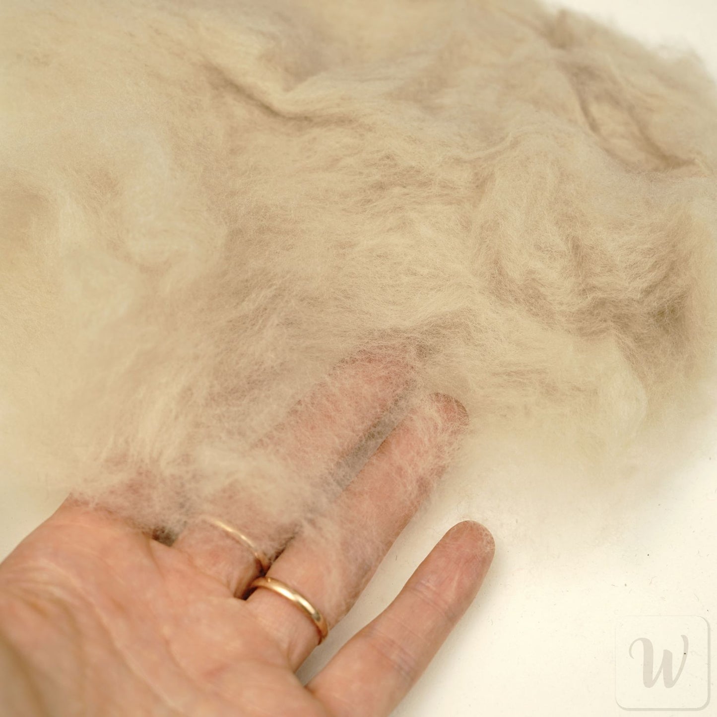 Extra Fine Carded Merino Wool / Sand / Super Soft Felting Wool / 50g / 19 microns / Perfect for Delicate and Detailed felting / DHG