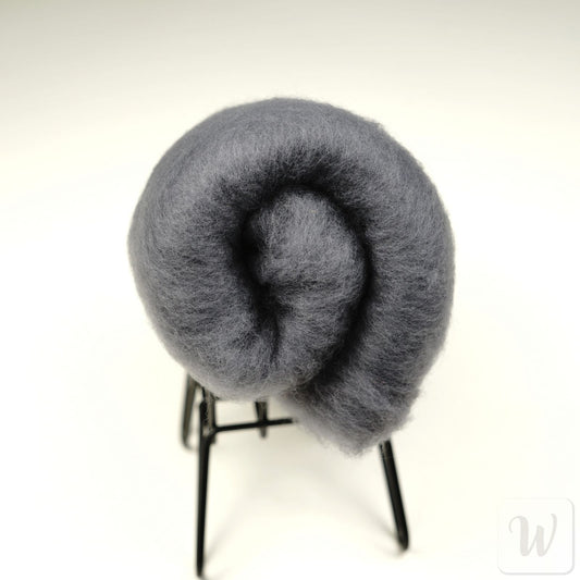 Storm colour extra fine merino wool - soft light airy fiber for needle wet felting miniatures and delicate projects