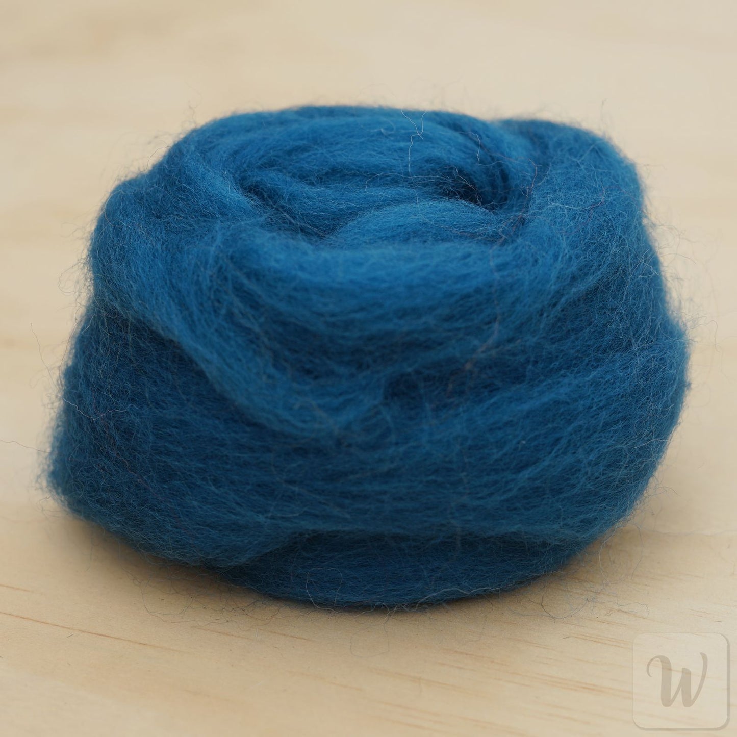Premium Corriedale Wool Tops roving Teal, 50g, the best wool for spinning, weaving, needle and wet felting, bright and soft, DHG