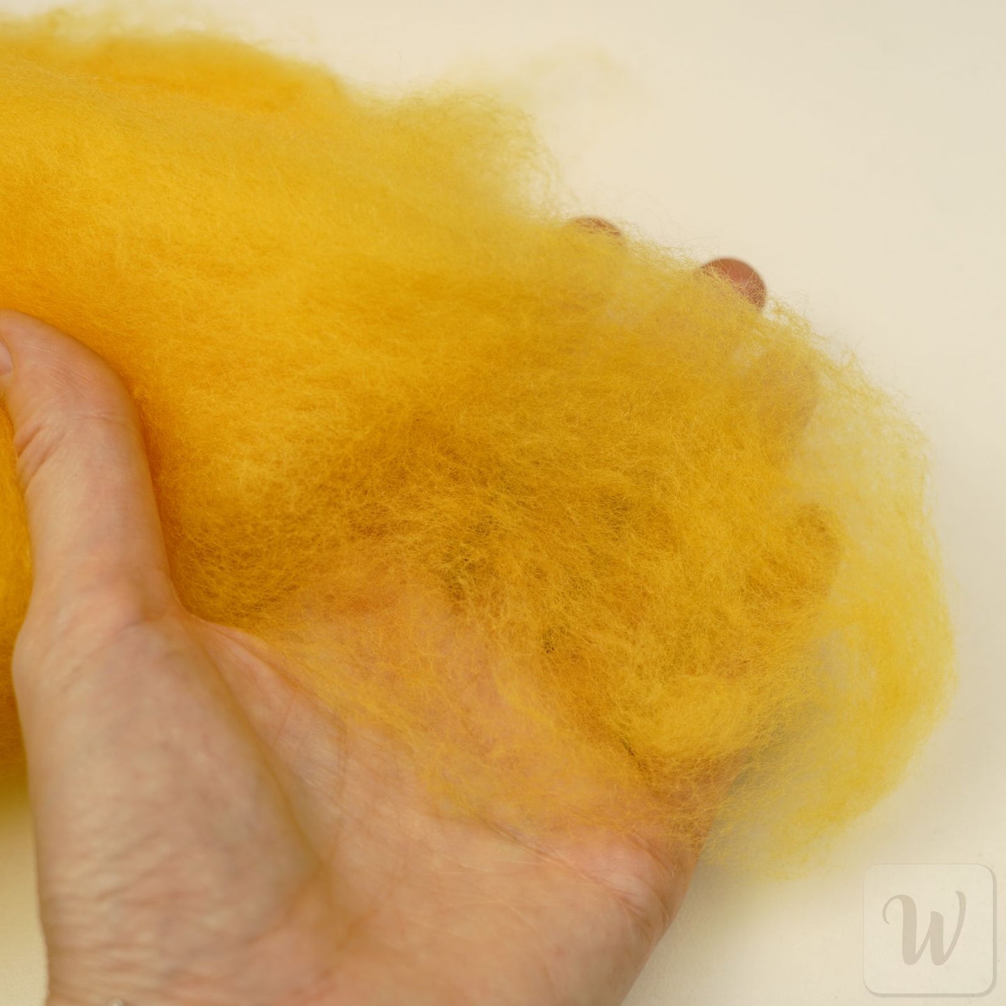 Extra Fine Carded Merino Wool / Yolk / Super Soft Felting Wool / 50g / 19 microns / Perfect for Delicate and Detailed felting / DHG
